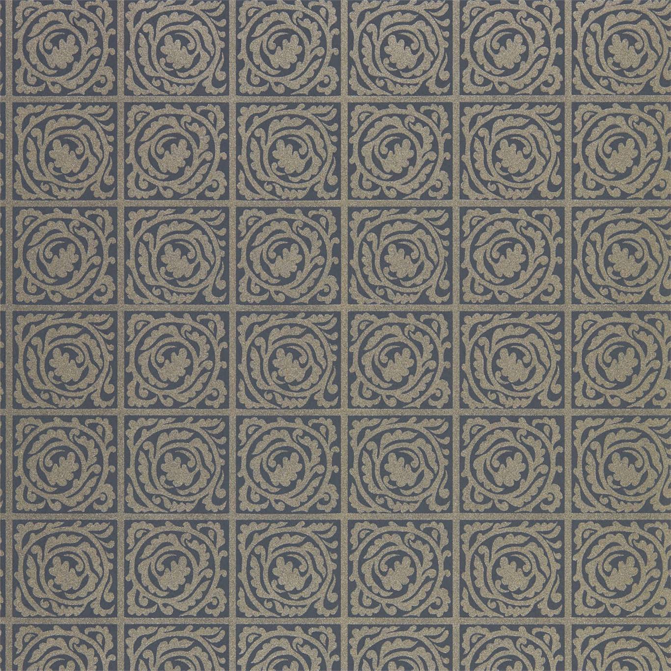 MORRIS & CO Pure Scroll  Wallpaper Other Black Ink  Rotary Wide Width Printed Wallpaper - DMPN216547