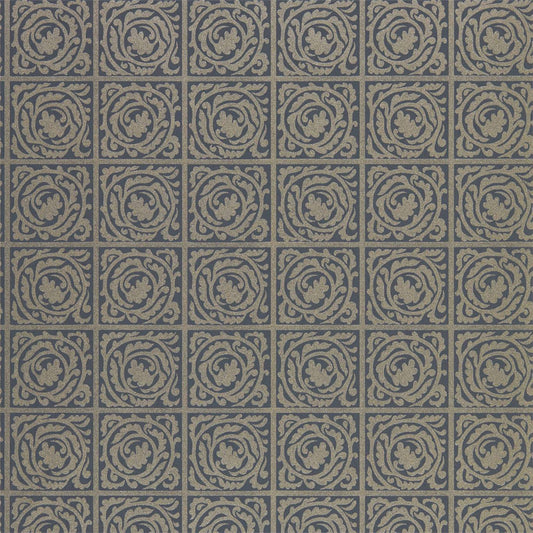 MORRIS & CO Pure Scroll  Wallpaper Other Black Ink  Rotary Wide Width Printed Wallpaper - DMPN216547