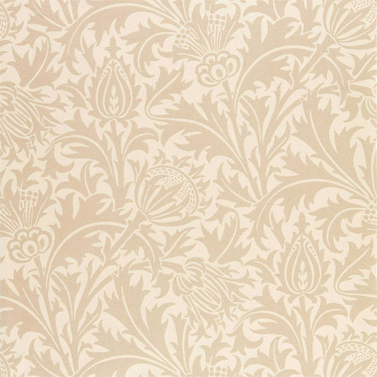 MORRIS & CO Pure Thistle Wallpaper Classic Floral Linen  Rotary Wide Width Printed Wallpaper - DMPN216552