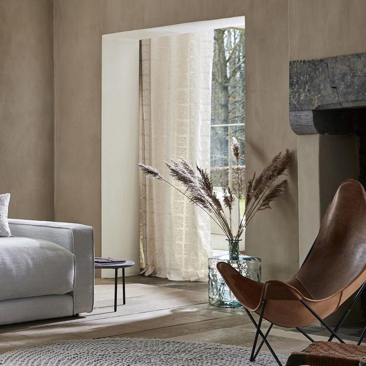 MORRIS & CO Pure Scroll Embroidery Fabric Other Linen   - DMPN236612