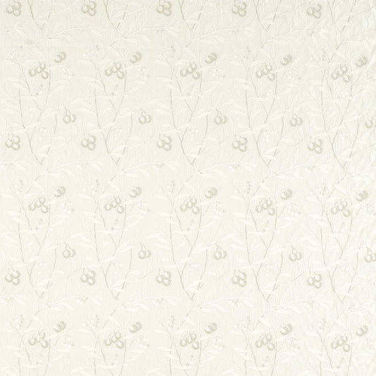 MORRIS & CO Pure Arbutus Embroidery Fabric Leaves , Trees White Clover   - DMPN236620