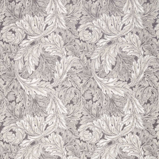 MORRIS & CO Pure Acanthus Weave Fabric Leaves , Trees Inky Grey   - DMPN236626