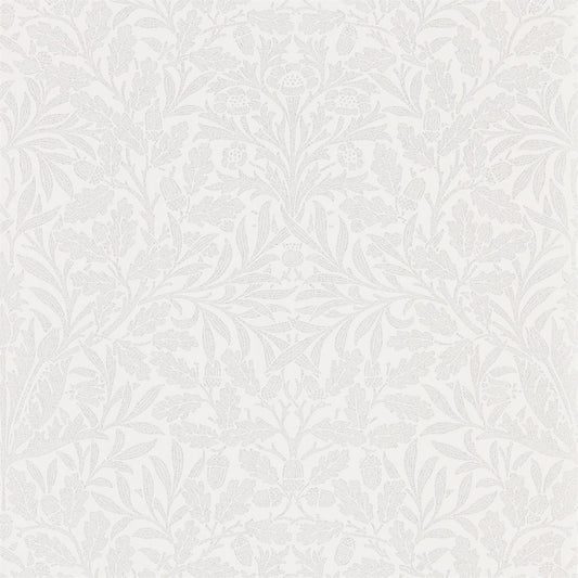 MORRIS & CO Pure Net Ceiling Wallpaper Classic Floral Chalk,Silver  Rotary Printed Wallpaper - DMPU216043