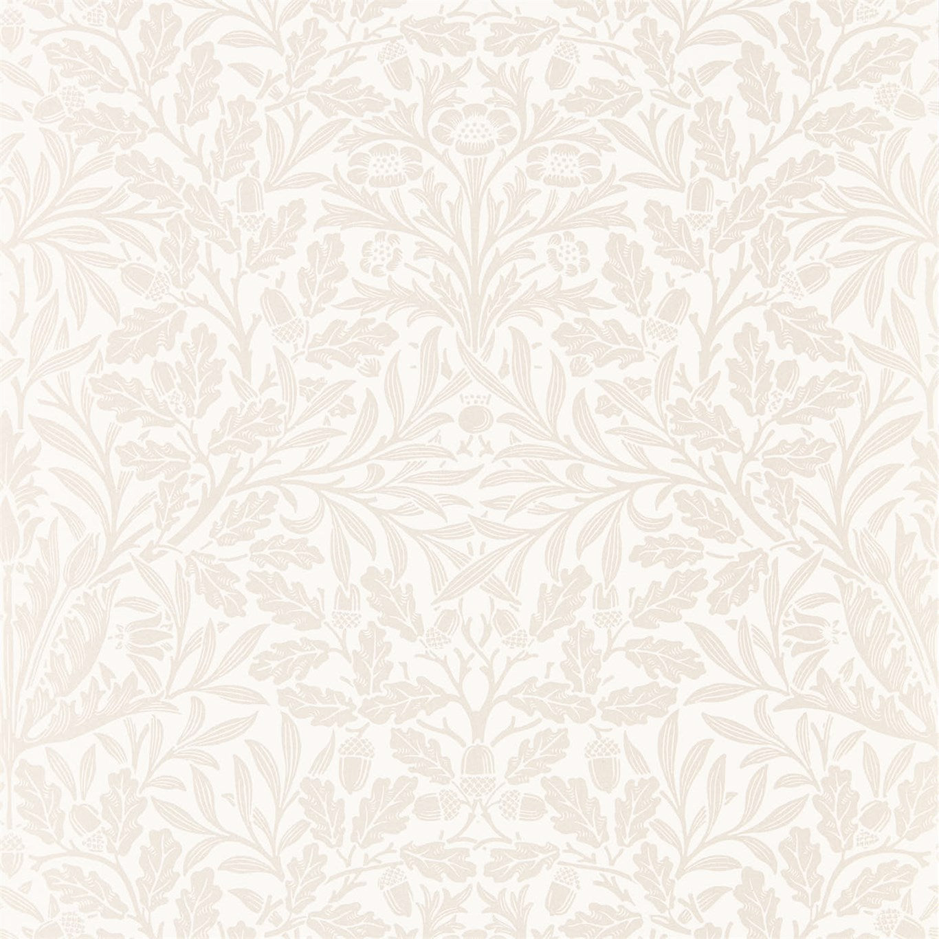 MORRIS & CO Pure Net Ceiling Wallpaper Classic Floral Ivory,Pearl  Rotary Printed Wallpaper - DMPU216044