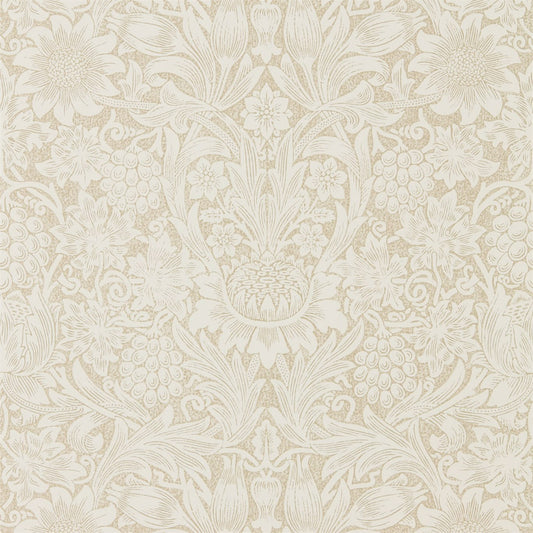 MORRIS & CO Pure Sunflower Wallpaper Classic Floral Parchment,Gold  Gravure Printed Wallpaper - DMPU216047