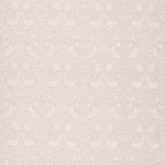 MORRIS & CO Pure Strawberry Thief Embroidery  Fabric Birds Pebble   - DMPU236073