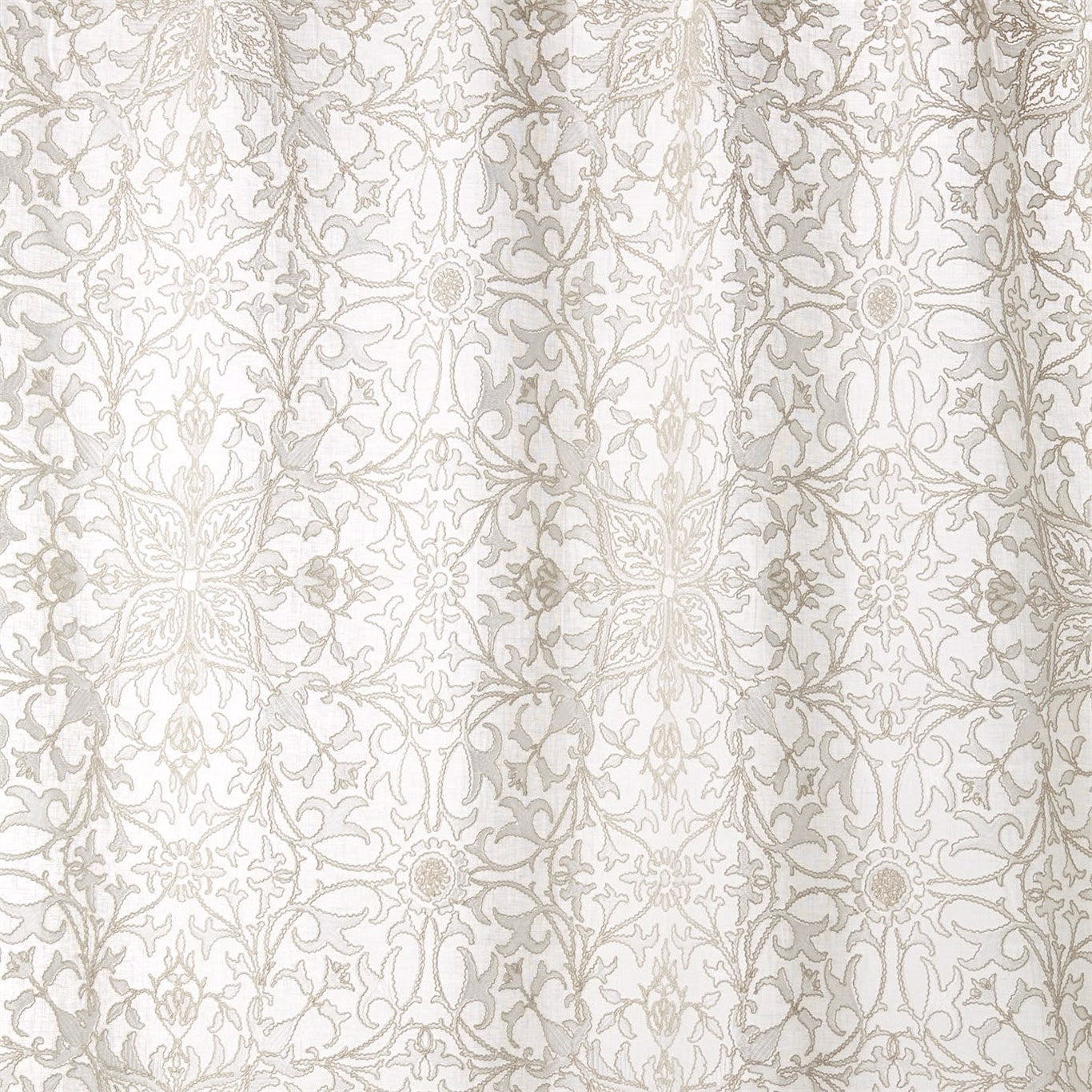 MORRIS & CO Pure Net Ceiling Embroidery Fabric Other Paper White   - DMPU236077