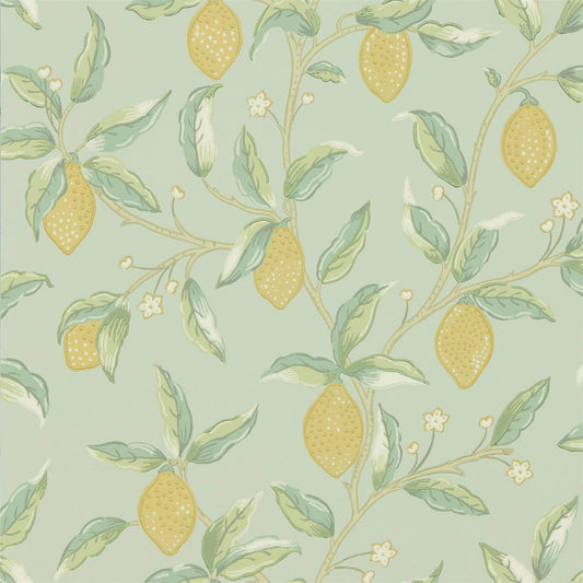 MORRIS & CO Lemon Tree Wallpaper Leaves , Trees Sage  Surflex-Printed Wallpaper - DMSW216673