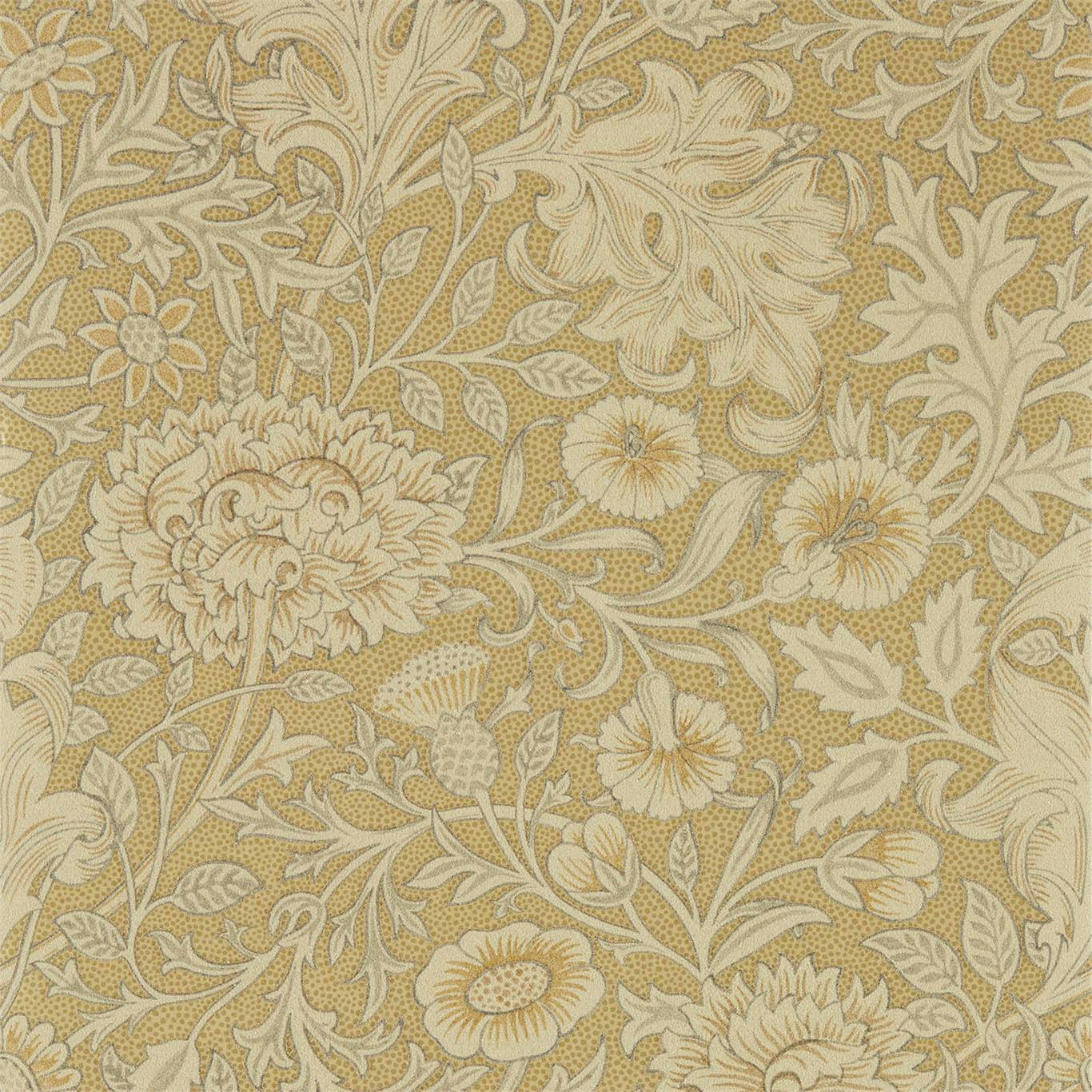 MORRIS & CO Double Bough Wallpaper Classic Floral Antique Gold  Gravure Printed Wallpaper - DMSW216681