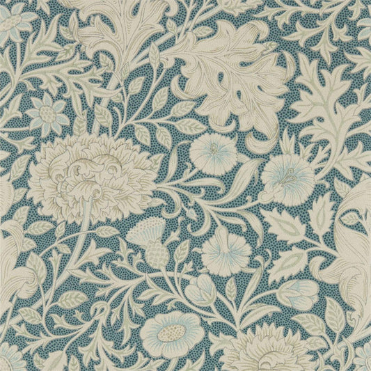 MORRIS & CO Double Bough Wallpaper Classic Floral Slate Blue  Gravure Printed Wallpaper - DMSW216682
