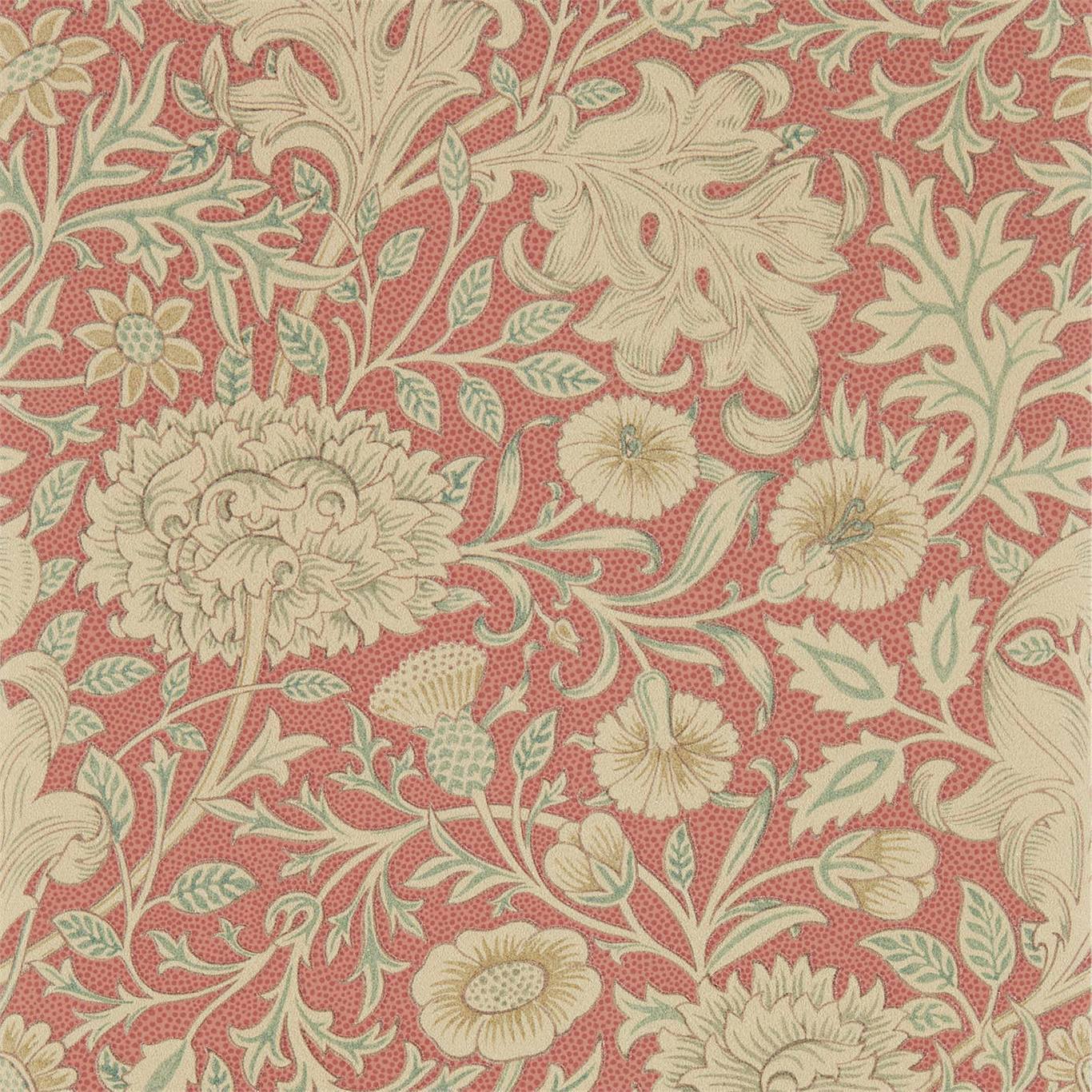 MORRIS & CO Double Bough Wallpaper Classic Floral Carmine Red  Gravure Printed Wallpaper - DMSW216683
