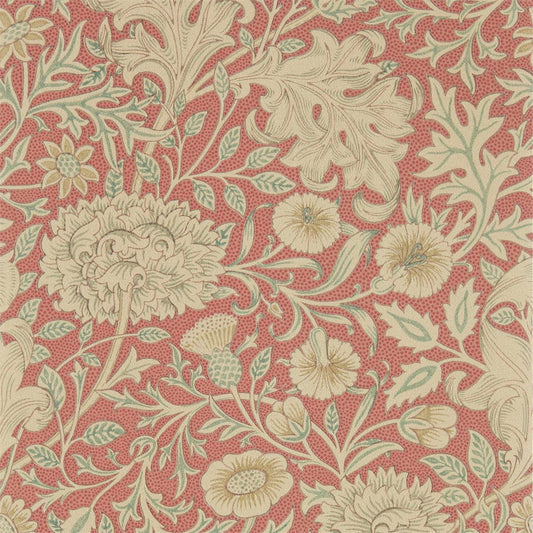 MORRIS & CO Double Bough Wallpaper Classic Floral Carmine Red  Gravure Printed Wallpaper - DMSW216683