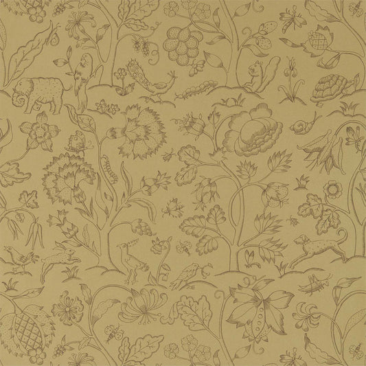 MORRIS & CO Middlemore Wallpaper Animals Antique Gold  Rotary Wide Width Printed Wallpaper - DMSW216696