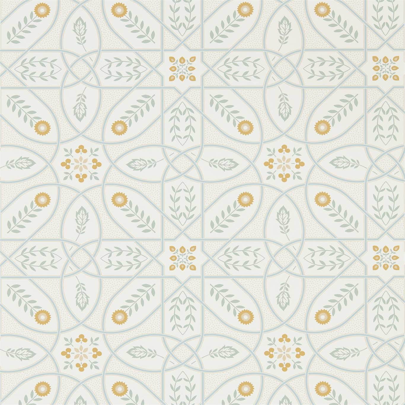 MORRIS & CO Brophy Trellis Wallpaper Other Ivory Sage  Rotary Wide Width Printed Wallpaper - DMSW216700