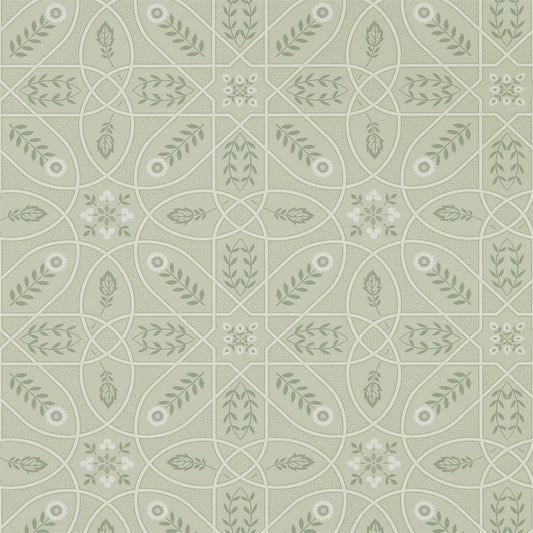 MORRIS & CO Brophy Trellis Wallpaper Other Sage Linen  Rotary Wide Width Printed Wallpaper - DMSW216702