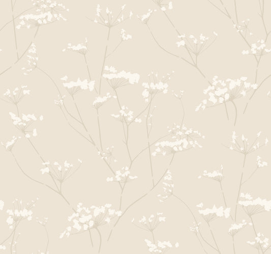 York Wallcoverings Best Sellers Enchanted Cream Wallpaper  Botanical Whites and Off-Whites   - DN3708