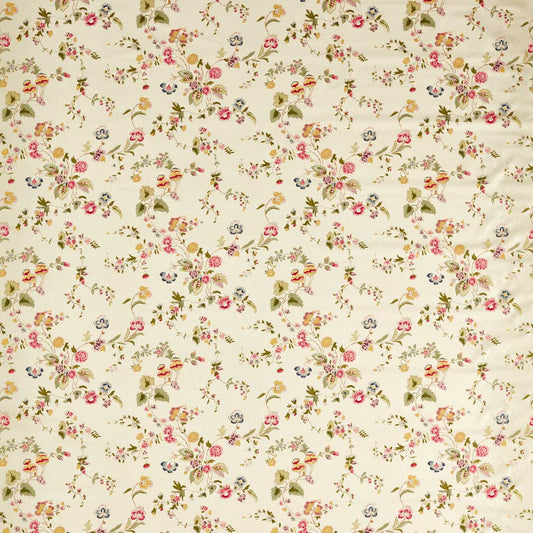 SANDERSON Nectar Fields Printed Fabric  Sage,Blossom   - DNAT227404