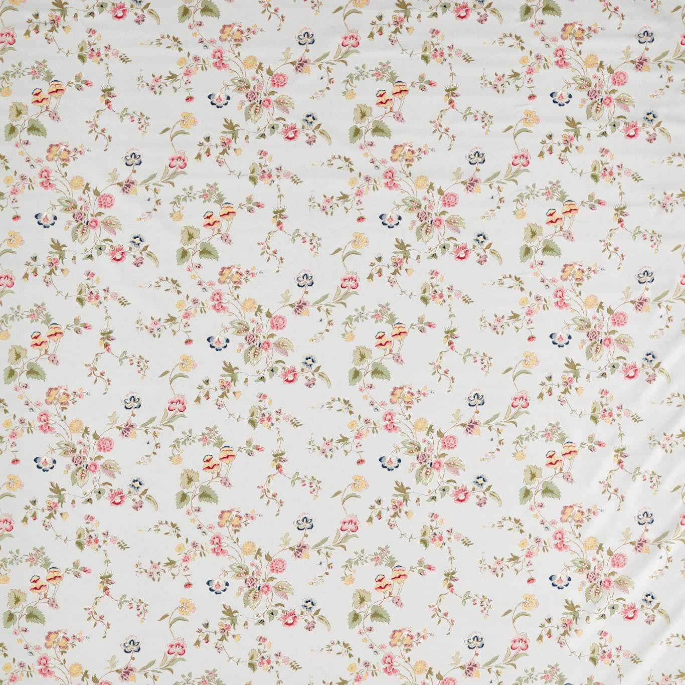SANDERSON Nectar Fields Printed Fabric  Porcelain,Blossom   - DNAT227405