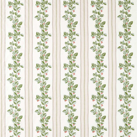 SANDERSON Cobnut Stripe Weave  Leaf Green,Berry   - DNAT237785