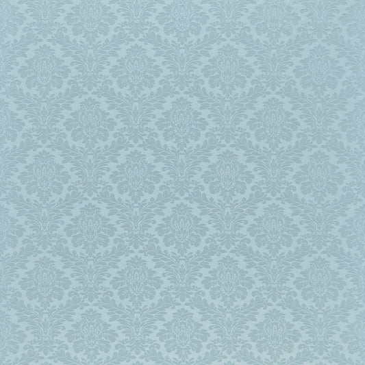 SANDERSON Lymington Damask Fabric Damasks Sky Blue   - DNLMLD319