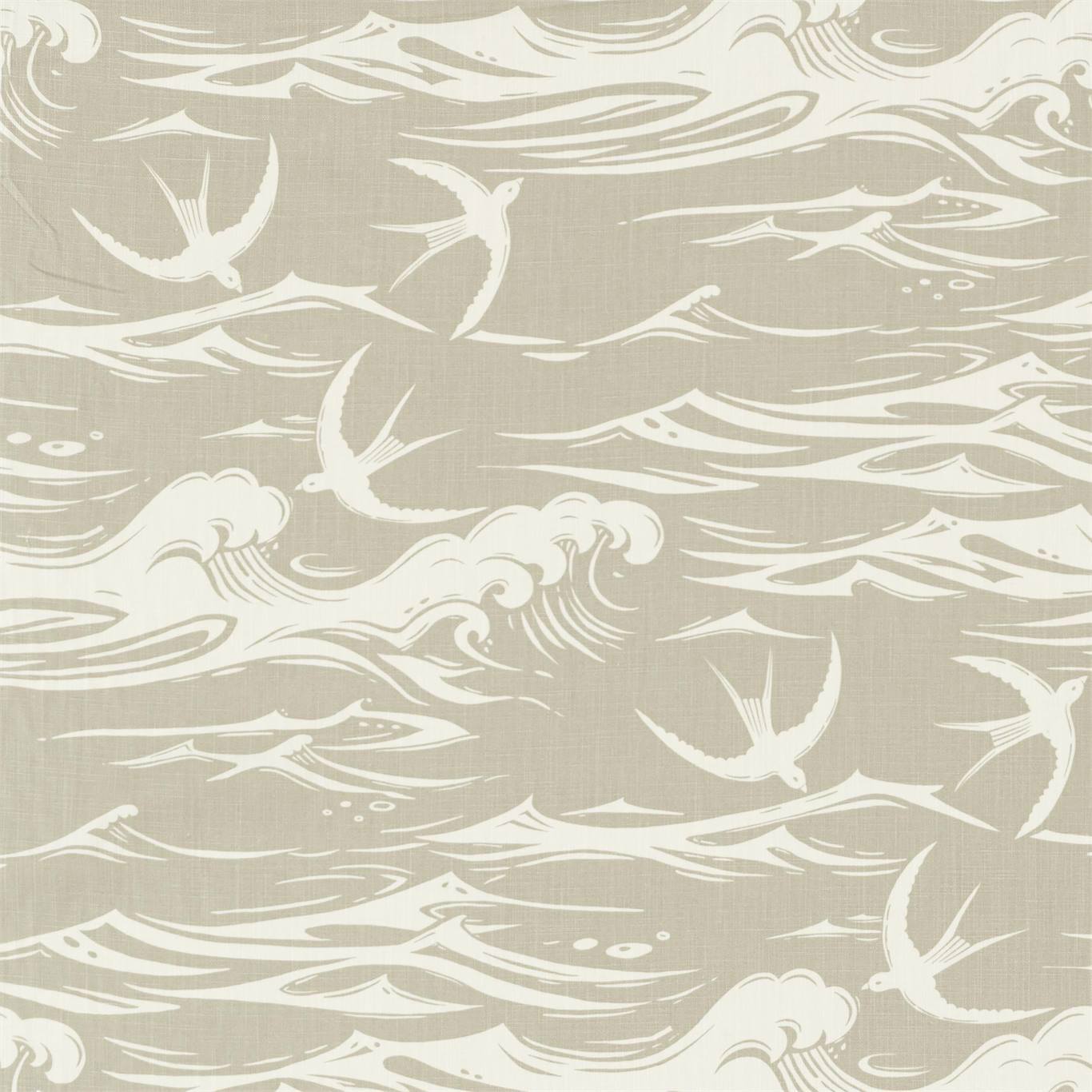 SANDERSON Swallows at Sea Fabric Birds Linen   - DNTF226742