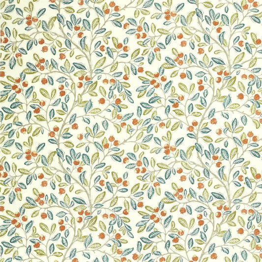 SANDERSON Wild Berries Fabric Leaves , Trees Rowan,Chasm   - DNTF226744