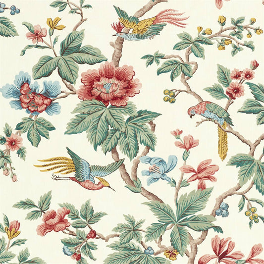 SANDERSON Lophura Fabric Leaves , Trees Chintz   - DNTF226753