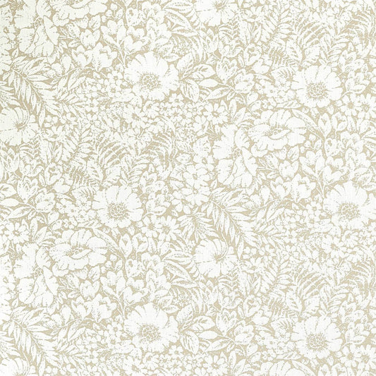 SANDERSON Meadow Fields Fabric Contemporary, Floral Linen   - DNTF237196