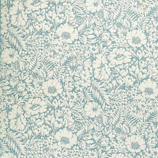 SANDERSON Meadow Fields Fabric Contemporary, Floral High Sea   - DNTF237197