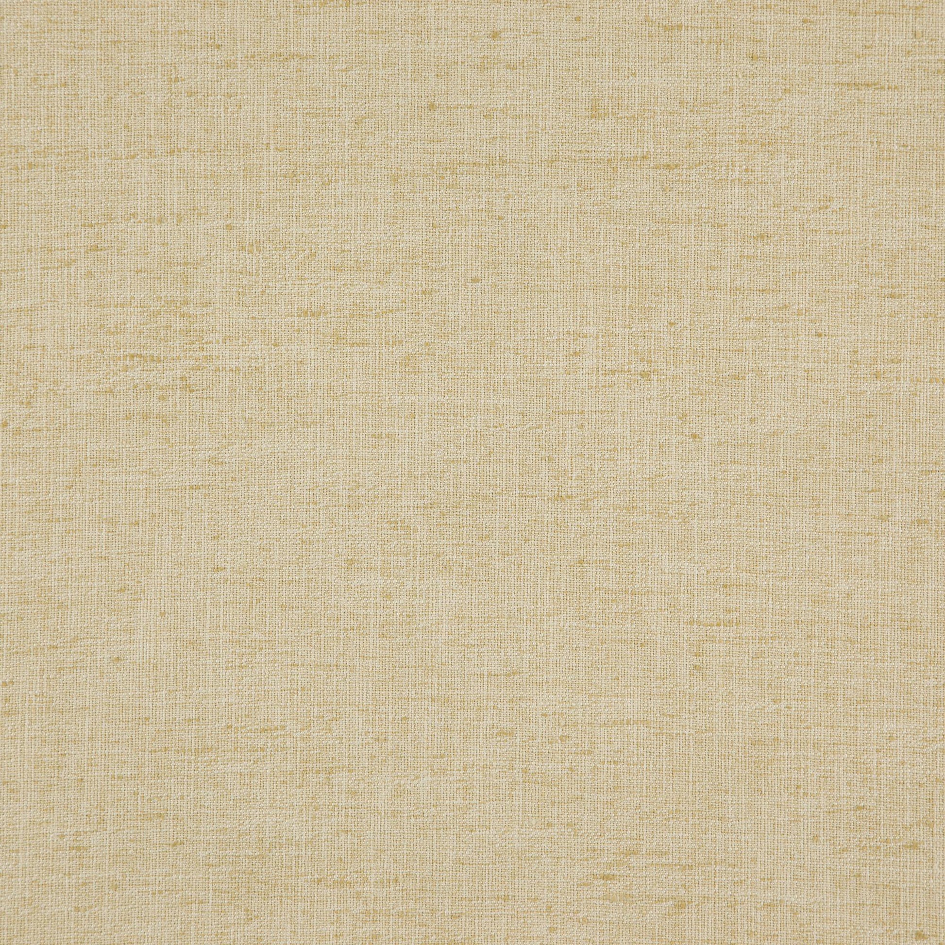Yellow/gold linen fabric texture with natural woven fibers; warm plain swatch for upholstery or crafts.