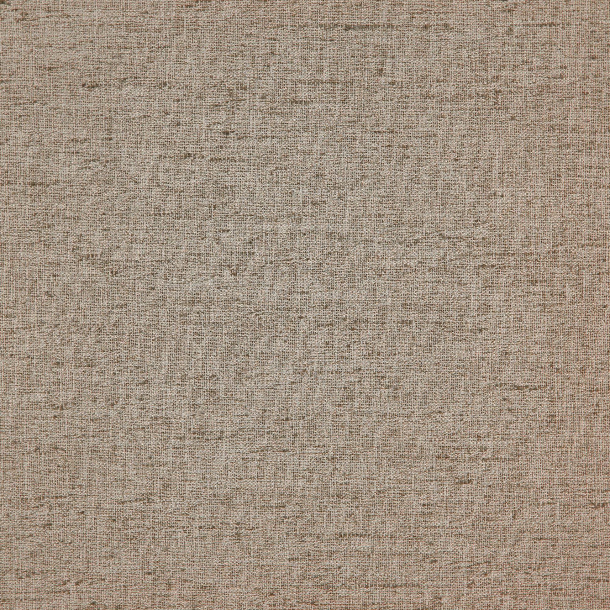 Brown woven fabric texture with natural linen fibers, close-up.