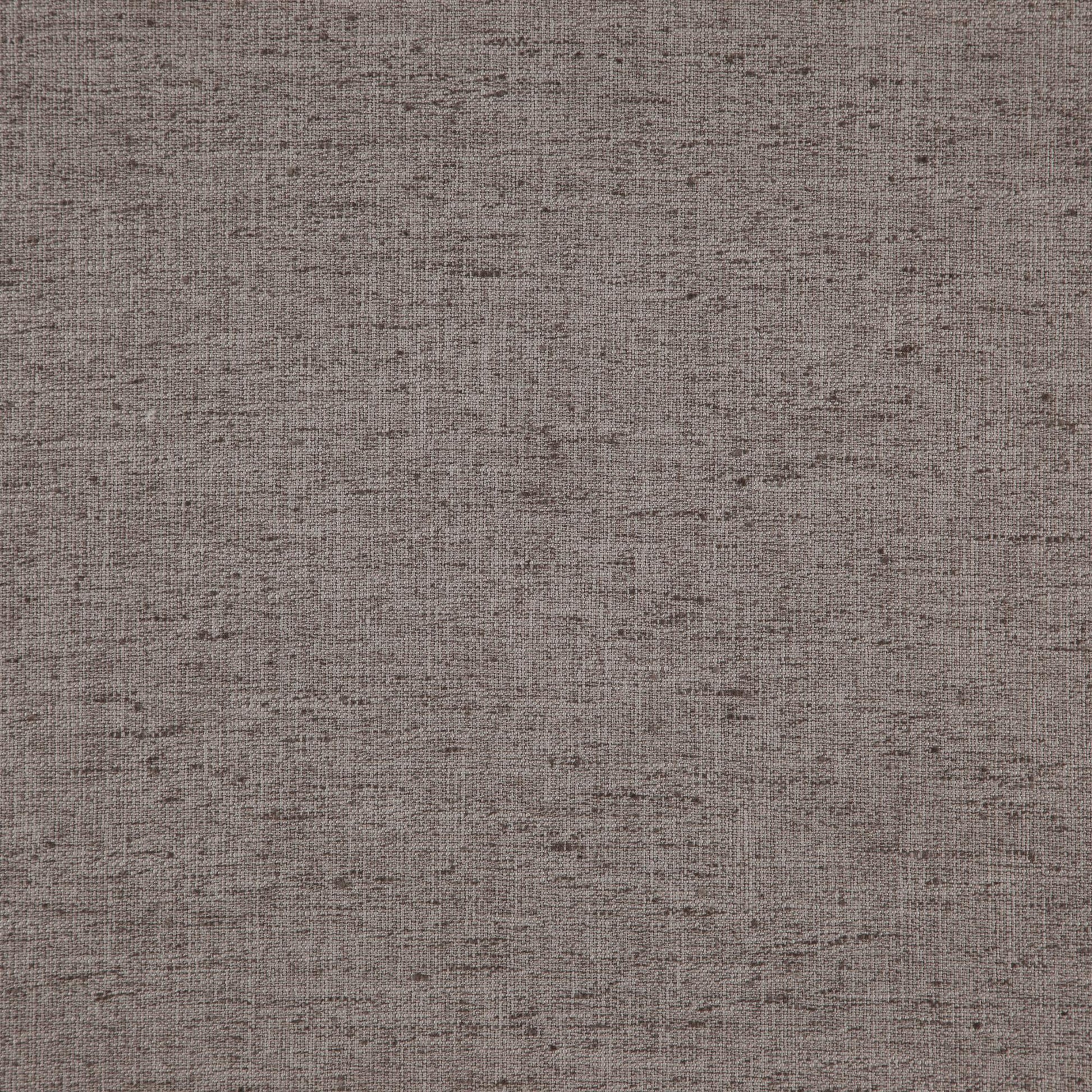 Taupe brown woven fabric swatch with linen-like texture, ideal for upholstery or drapery.
