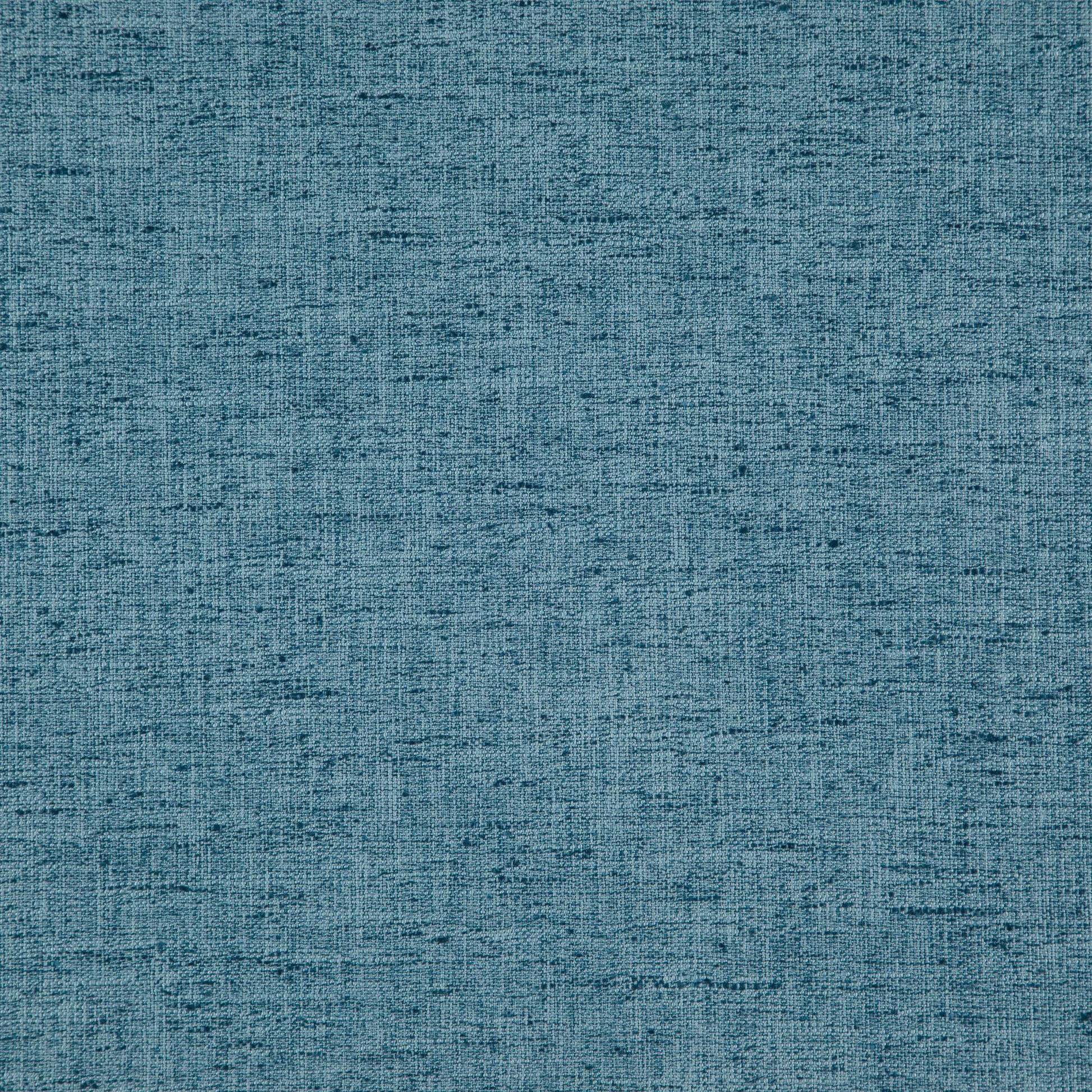 Teal-blue linen-style woven fabric texture with visible threads and casual artisanal look.