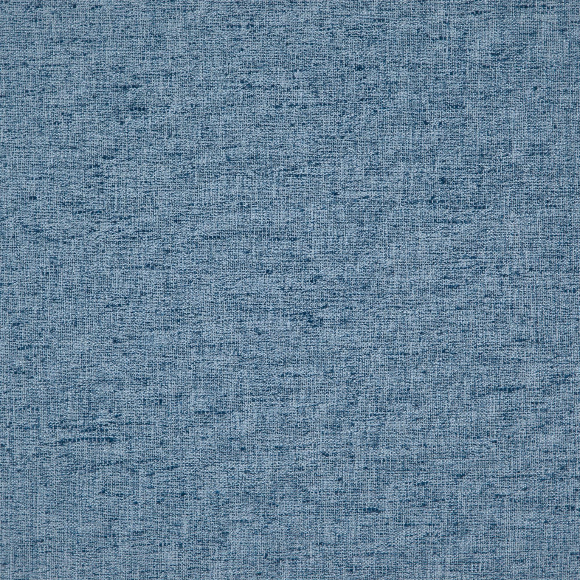Blue linen-texture fabric with a plain weave; suitable for upholstery or home decor.