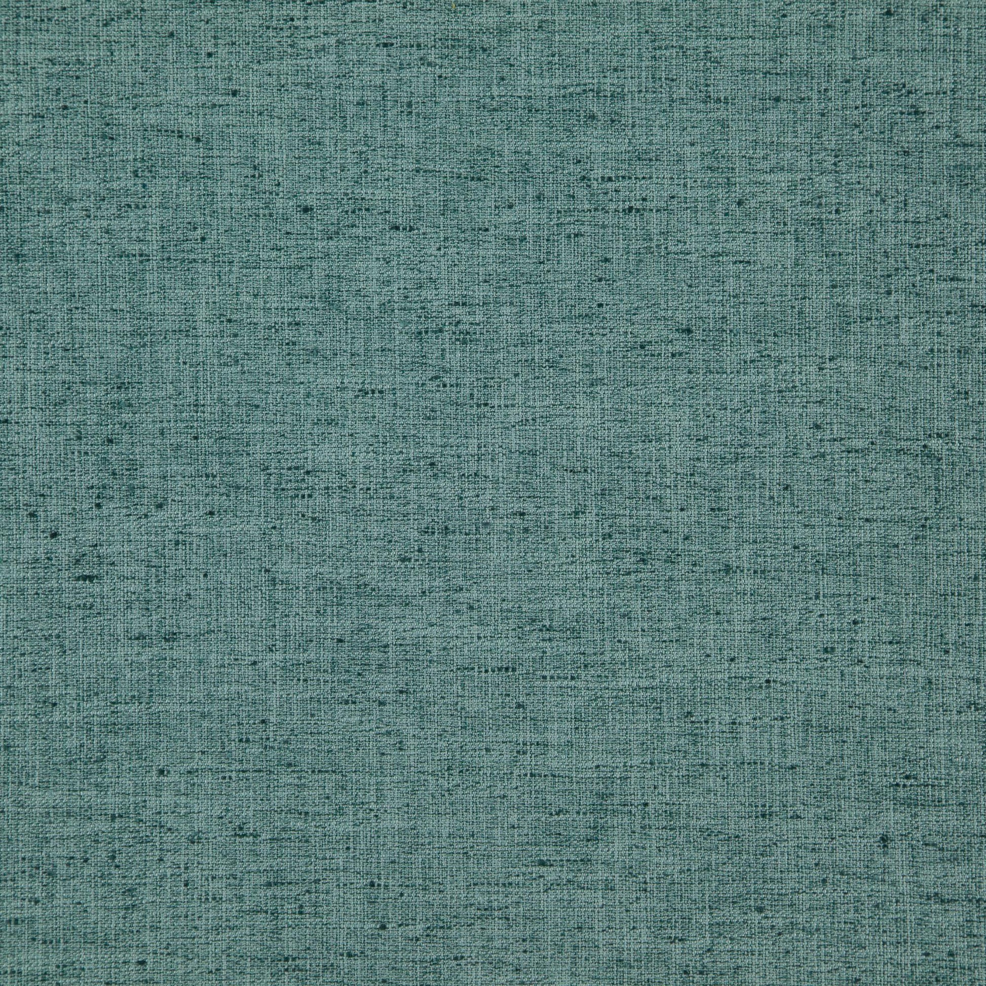 Teal linen-textured fabric swatch with visible weave; ideal for upholstery.