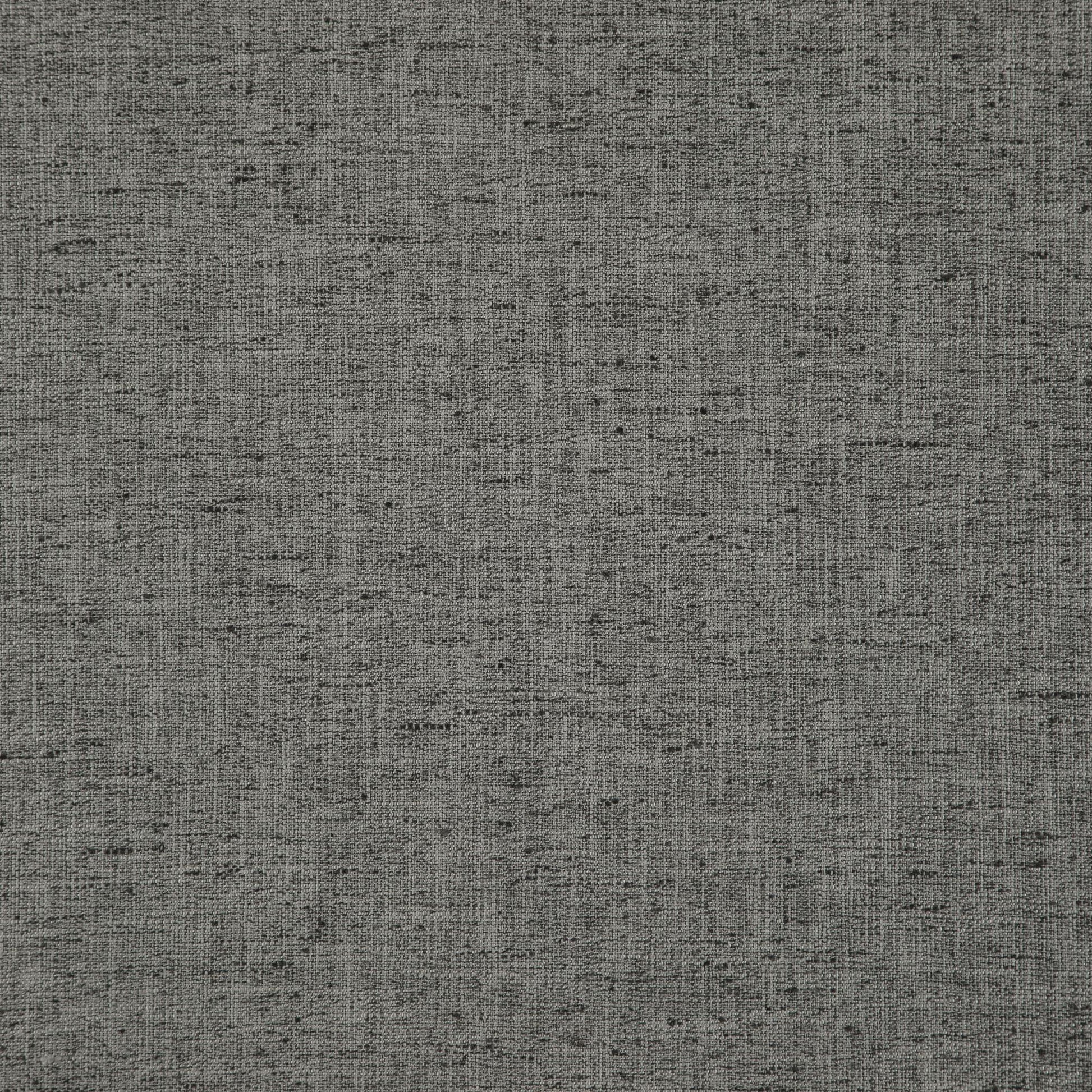 Gray woven fabric texture with subtle heather pattern and linen-like weave.