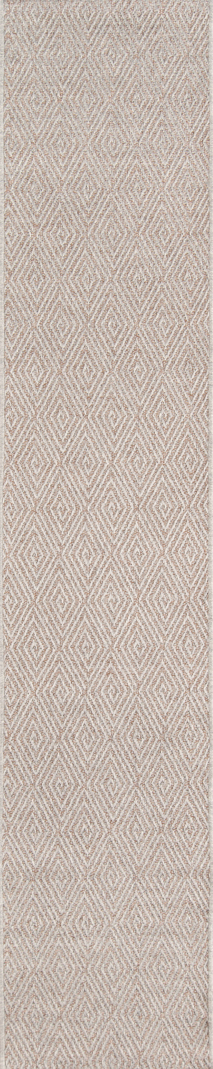 Beige 4' x 6' rug with a textured weave and subtle chevron/diamond lattice pattern.