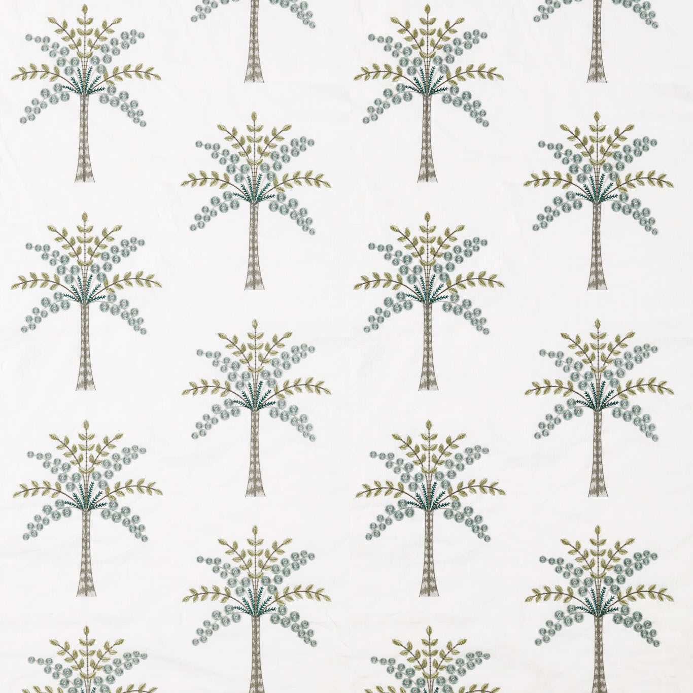 SANDERSON Palm Grove  Fabric Leaves , Trees Teal,Green   - DPGR236323