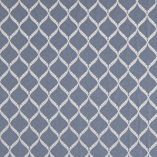SANDERSON Dalby Fabric Geometric Indigo   - DPOT236272