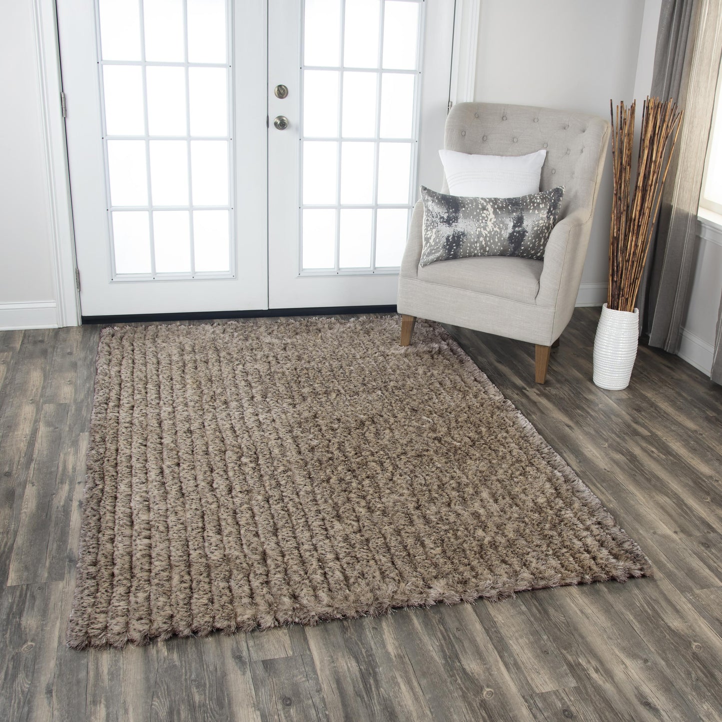 RIZZY HOME RUGS Dora   Shag 5' x 8'    - DRADRA10500120576