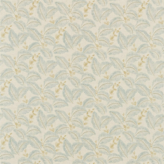 SANDERSON Box Hill Fabric Leaves , Trees Eua De Nil, Linen   - DRCH222088