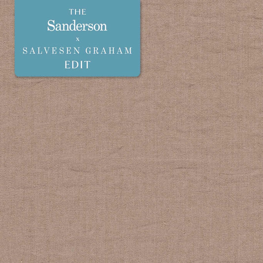 SANDERSON Rue Linen Fabric Plains , Textures Dusty Pink   - DRLC237068