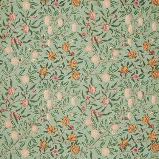 MORRIS & CO Fruit Velvet Fabric Contemporary, Floral Privet,Thyme   - DROF236927