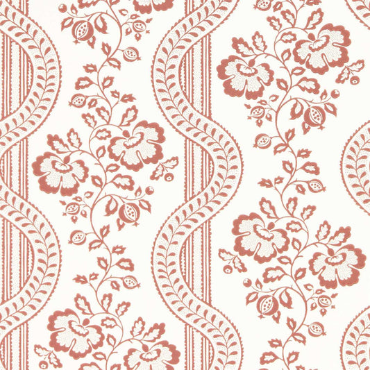 SANDERSON Aubrey Wallpaper Abstract , Graphic Fareham Red  Surflex-Printed Wallpaper - DSAB217429