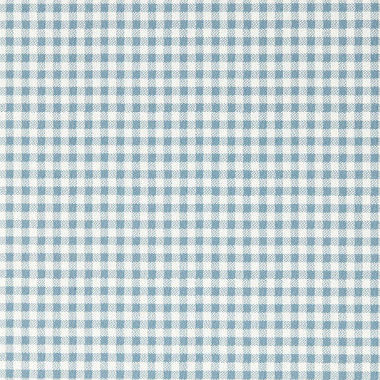 SANDERSON Gingham Wallpaper Checks Picnic Blue  Digital Print Wallpaper - DSAB217432