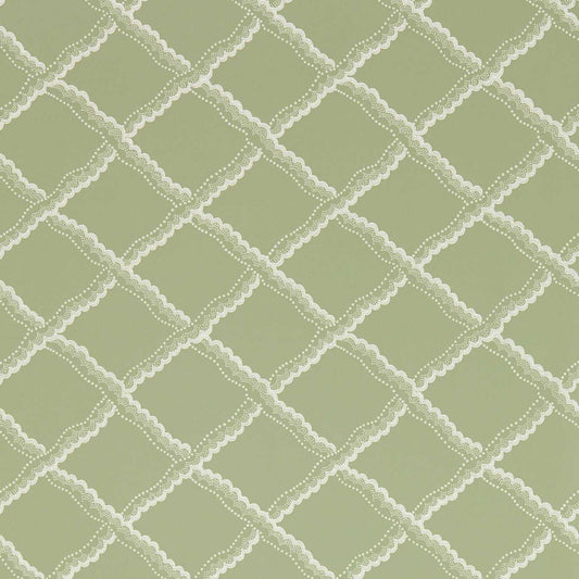SANDERSON Rye Wallpaper Geometric Shed Green  Surflex-Printed Wallpaper - DSAB217436