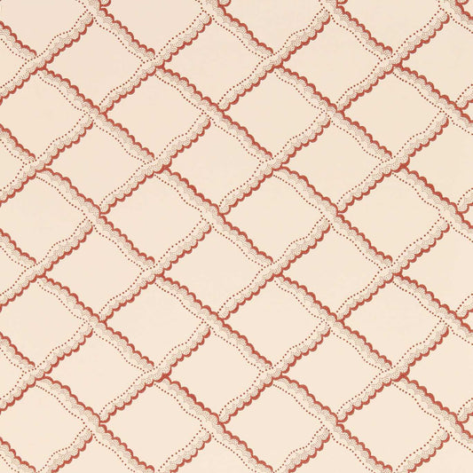 SANDERSON Rye Wallpaper Geometric Berry,Pink Clay  Surflex-Printed Wallpaper - DSAB217438