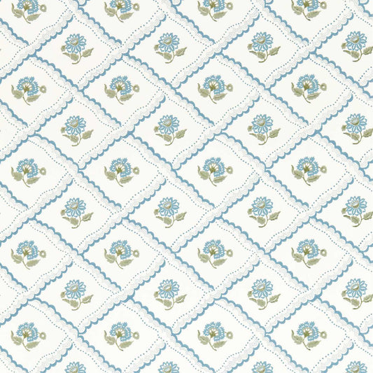 SANDERSON Fairdown Wallpaper Abstract , Graphic Wedgwood,Willow  Surflex-Printed Wallpaper - DSAB217439