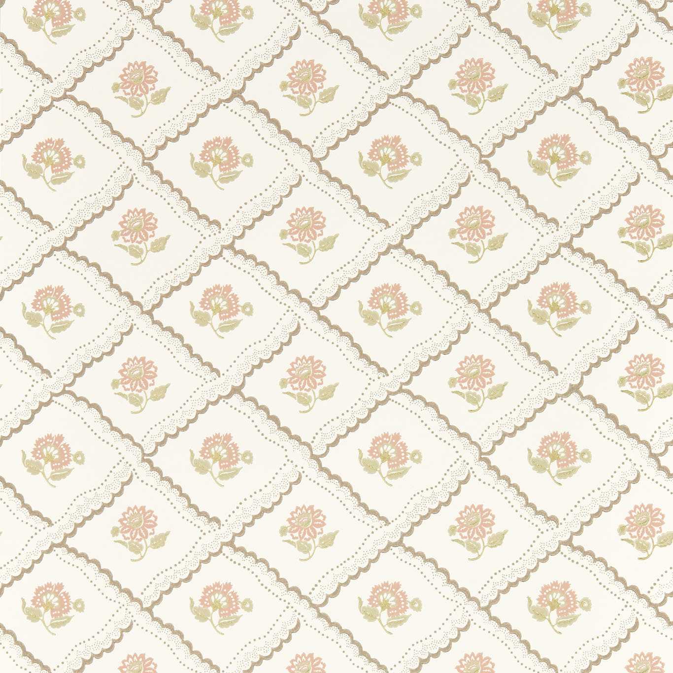 SANDERSON Fairdown Wallpaper Abstract , Graphic Chocolate,Putty  Surflex-Printed Wallpaper - DSAB217442