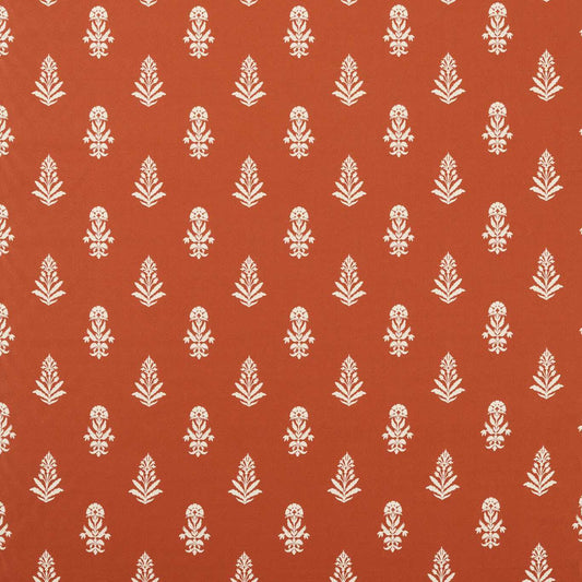 SANDERSON Dabu Fabric Contemporary Floral Aleppo Pepper   - DSAF237495